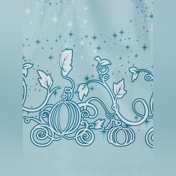 Torrid Disney Cinderella Fairy Godmother Aqua Tie-Front Skater Dress - Picture 6 of 14